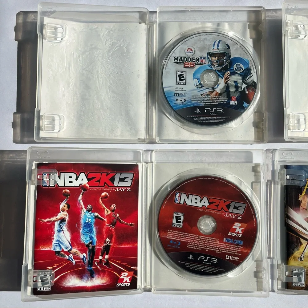 Sony PlayStation PS3 Set 4 Games Aragorn's Quest W13 NBA2K13 Madden 25 NFLPA